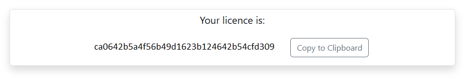 Copy licence from website