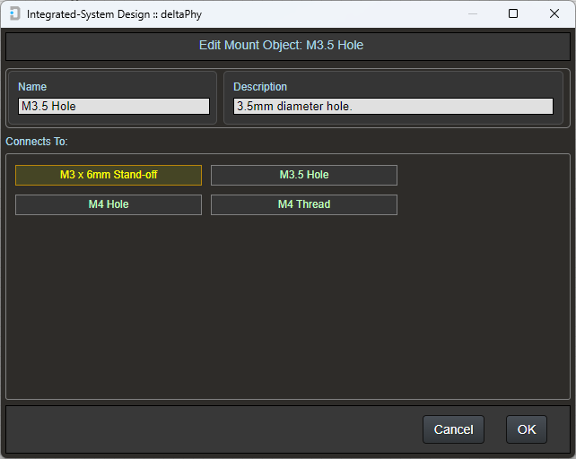 image of mounts edit dialog