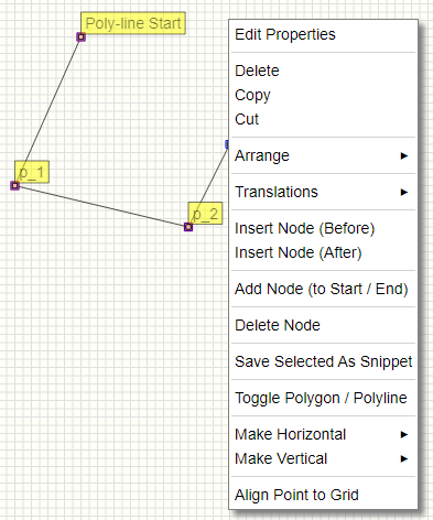 Image showing extra options for polygons / polylines