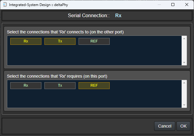 Example RS232 port electrical object
