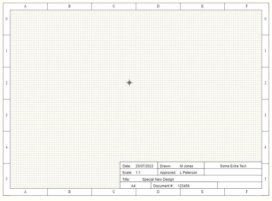 image of frame with a text box