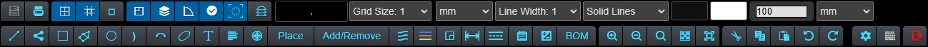 Layout Editor Toolbar