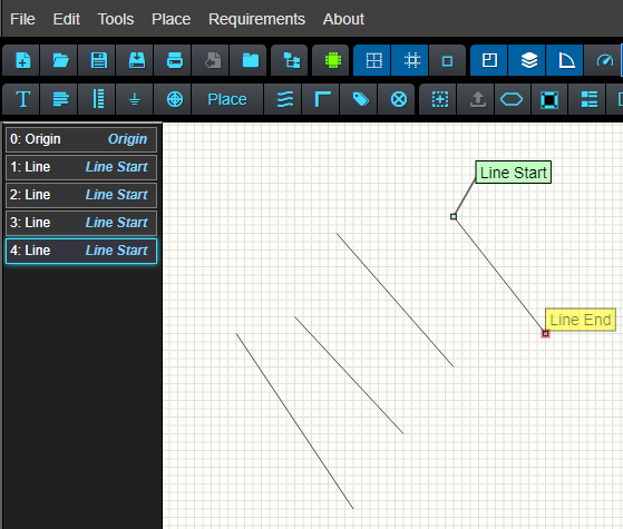 Mouse hovering on an object stack element