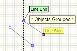Image of objects being grouped using the 'G' keyboard key while moving them.